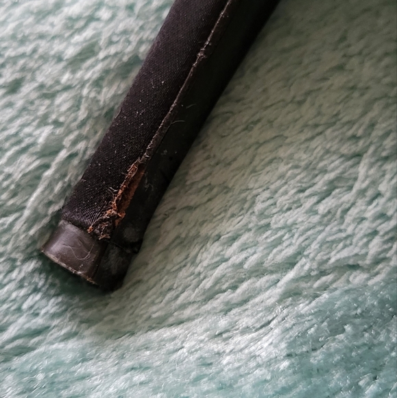 Vintage Aldo Size 39EU (Size 8 USA) Black Satin 4" Heels W/Copper Floral Print - Picture 8 of 9